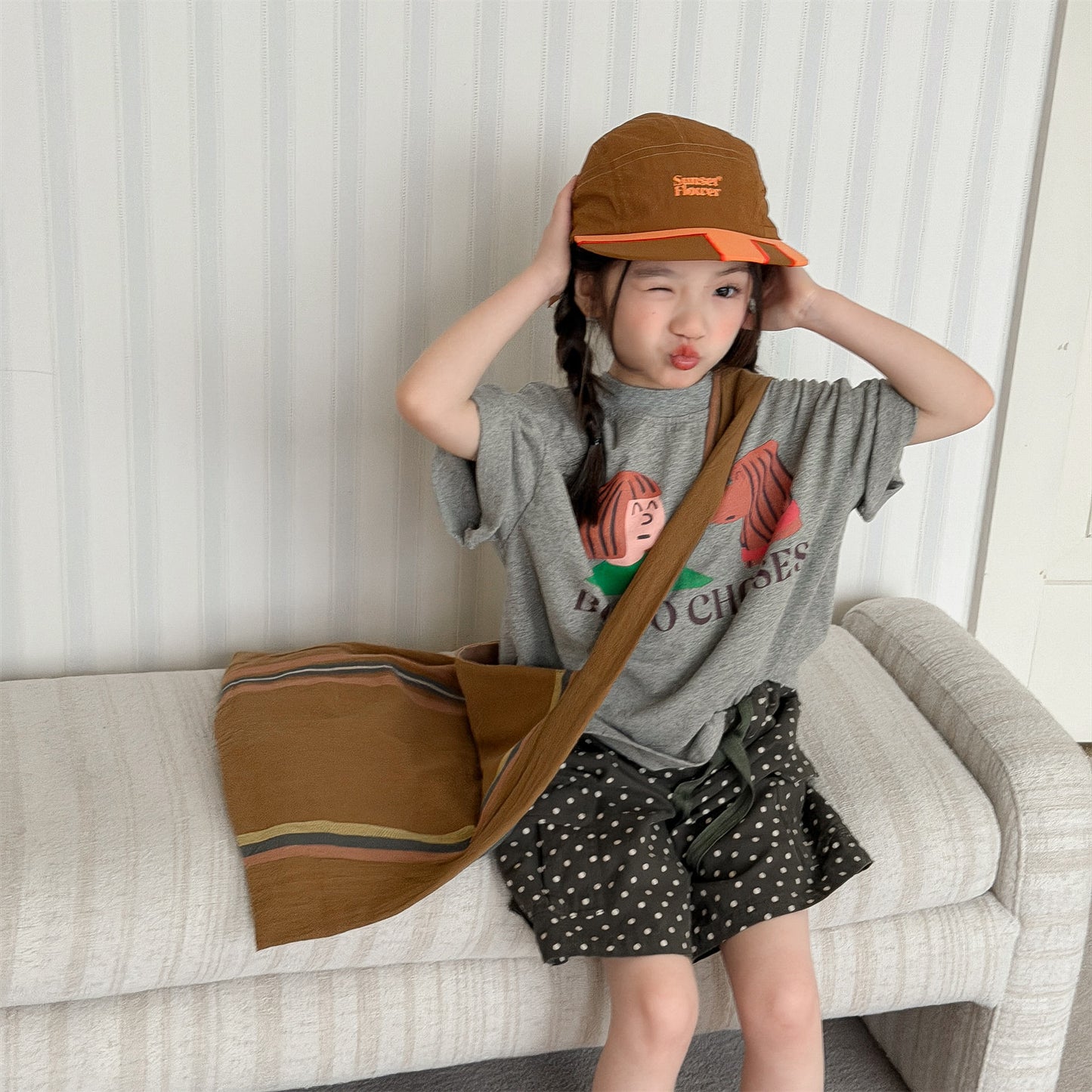 Dalmatian Graphic Cotton Jersey Top Short Sleeve T-shirt アニマル プリント Tシャツ【mh0012660】