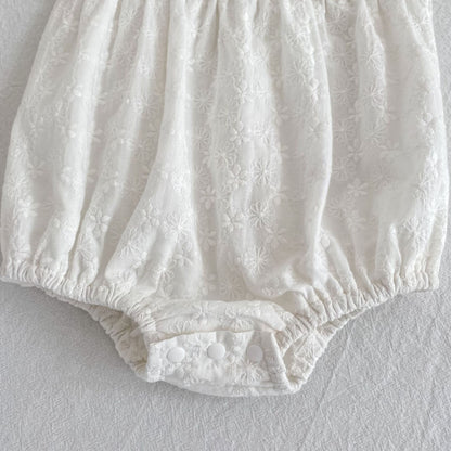 Lace Trim Doll Collar Romper Dress ラッフル ロンパース ミモレ丈ワンピース【mh0013160】