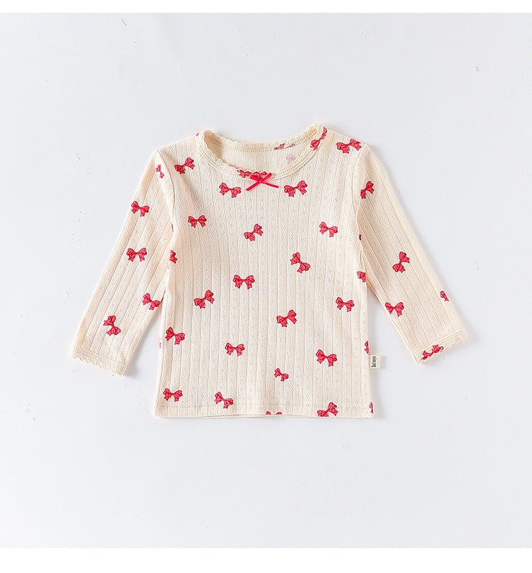 長袖パジャマセット リボン/ハートプリント【mh0011720】