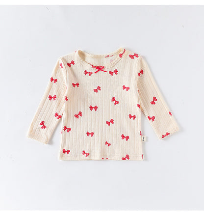 長袖パジャマセット リボン/ハートプリント【mh0011720】