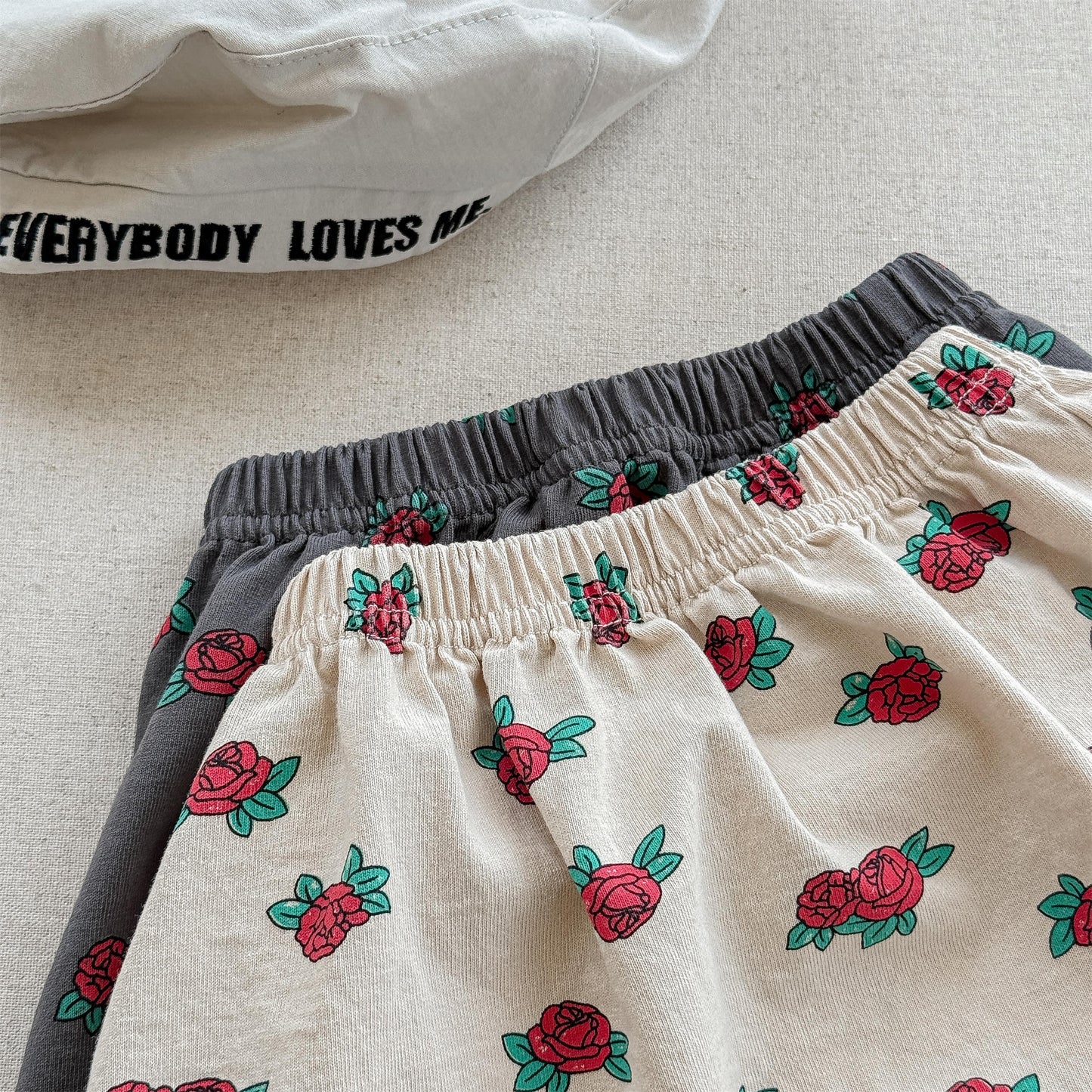Rose Flower Graphic Cotton Skirt ローズ プリント コットン スカート【mh0012653】