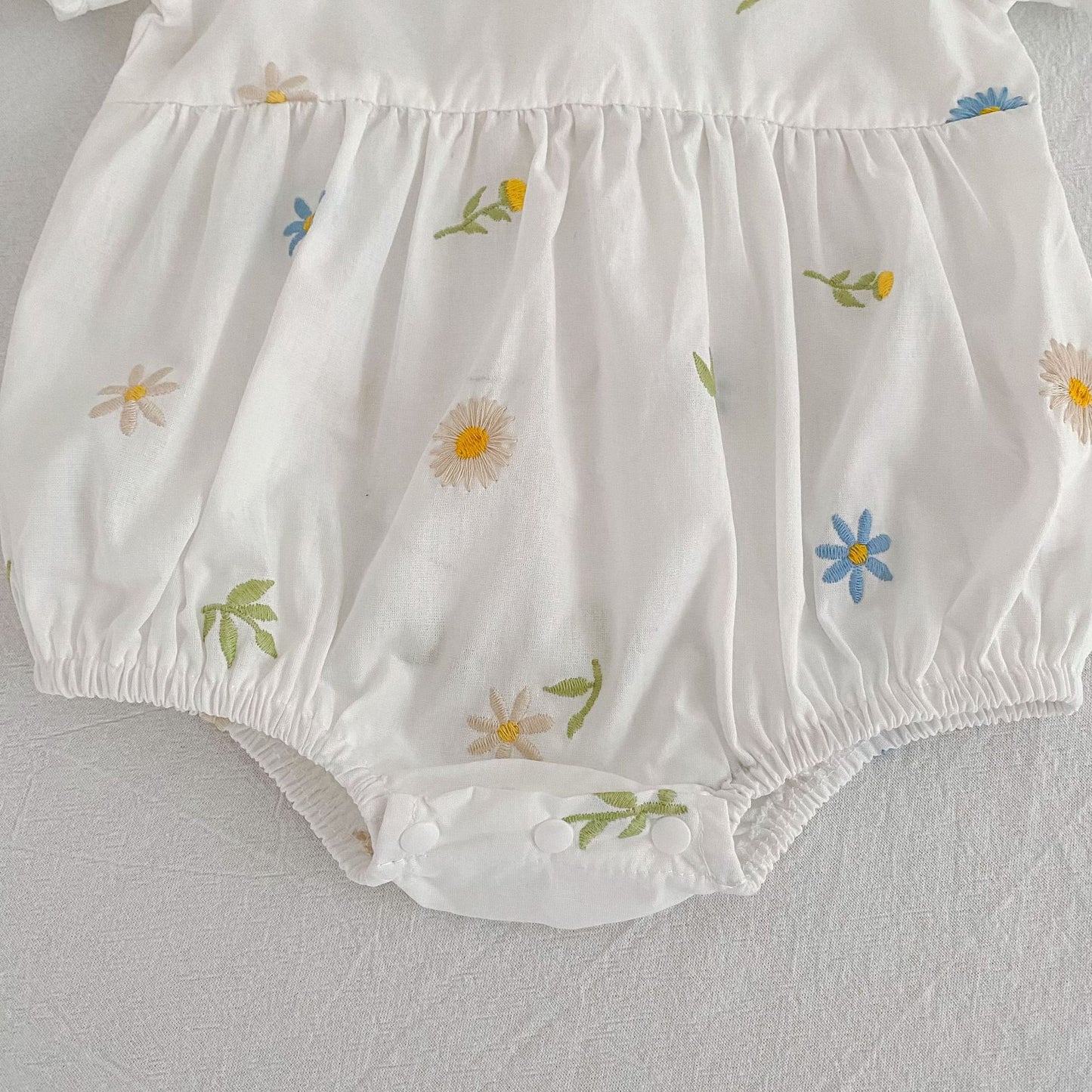 Floral Puff Sleeve Romper Dress パフスリーブ ロンパース ワンピース【mh0013167】