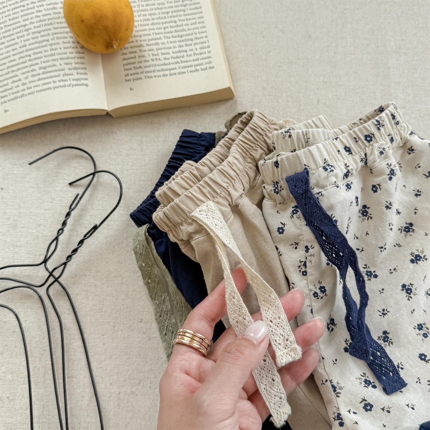 Flower Print Ruffle Cotton Shorts 花柄 コットン ショートパンツ【mh0012655】