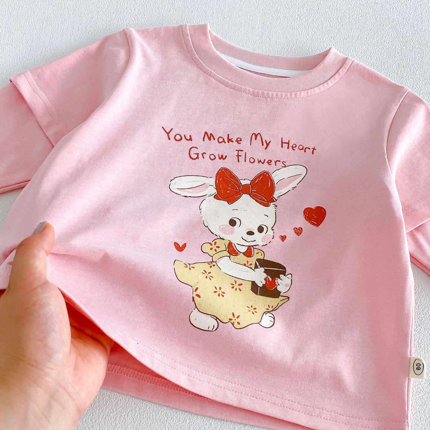 Camiseta de manga larga efecto doble capa con personajes infantiles para niños【mh0014041】