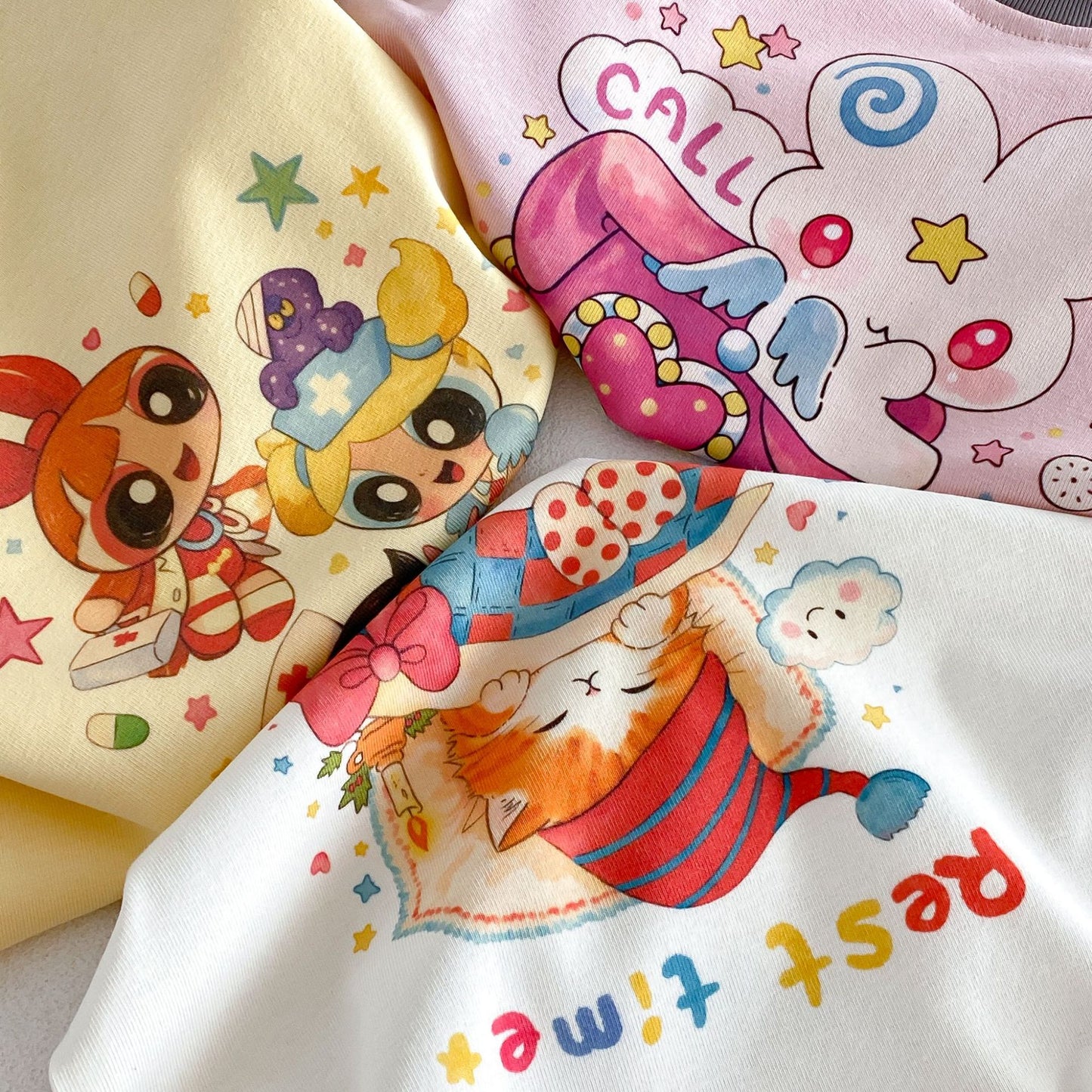 キッズ キャラクター プリント 長袖Tシャツ ワークパンツ【mh0014033】