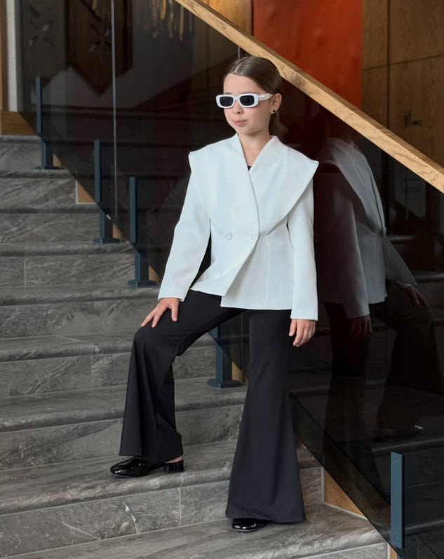 Kids' Asymmetric Color Tailored Jacket [mh0014726]