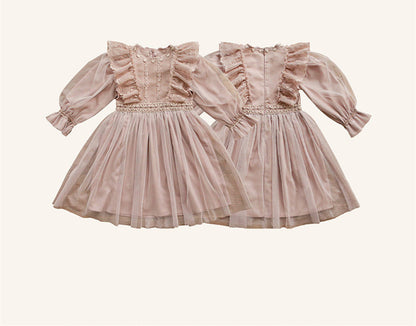 Lace Chiffon Tulle Princess Dress レース シフォン チュール プリンセス ワンピース【mh0002501】