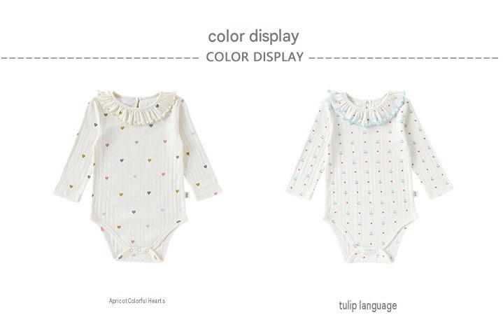 ベビー ラッフルカラー 長袖 ロンパース【mh0013949】