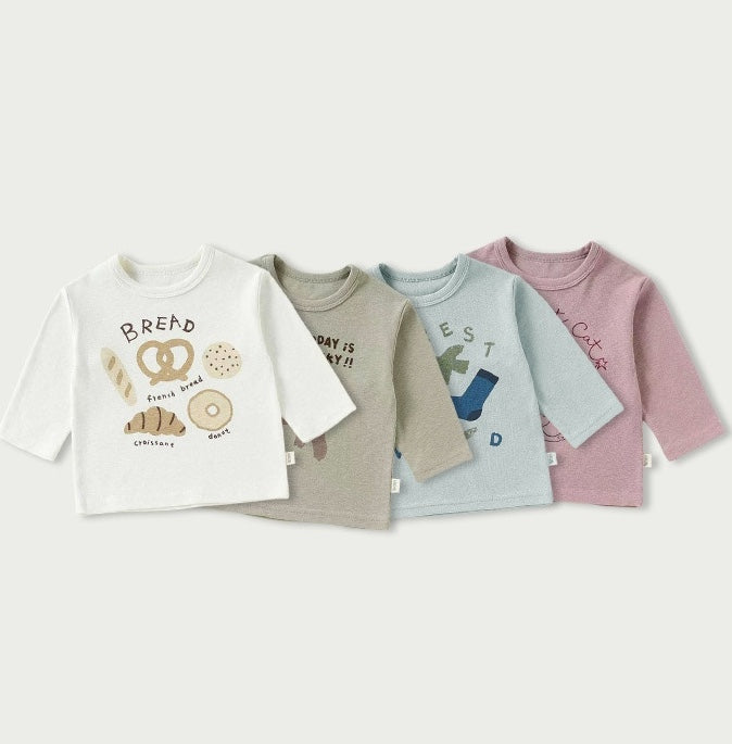 ベビー キッズ プリント 長袖Tシャツ【mh0014134】