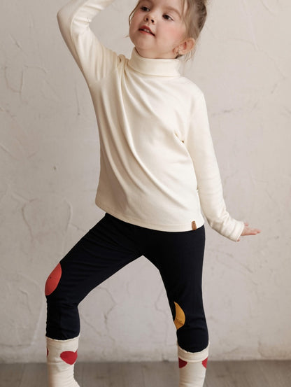 レギンス 太陽 月 プリント キッズ ストレッチ ボトムス【mh0011567】