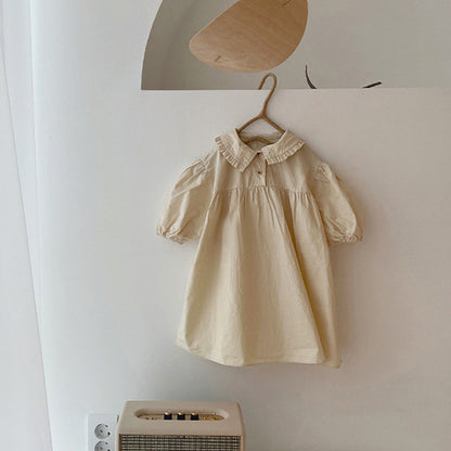 ベビー パフスリーブ 長袖 ふんわり ワンピース【mh0000685】