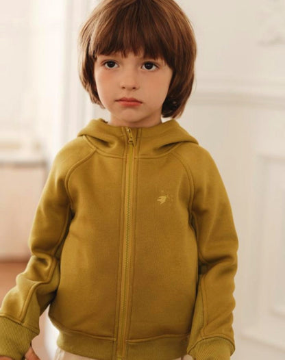 フーディ ジップアップ くすみカラー キッズ トップス【mh0011571】