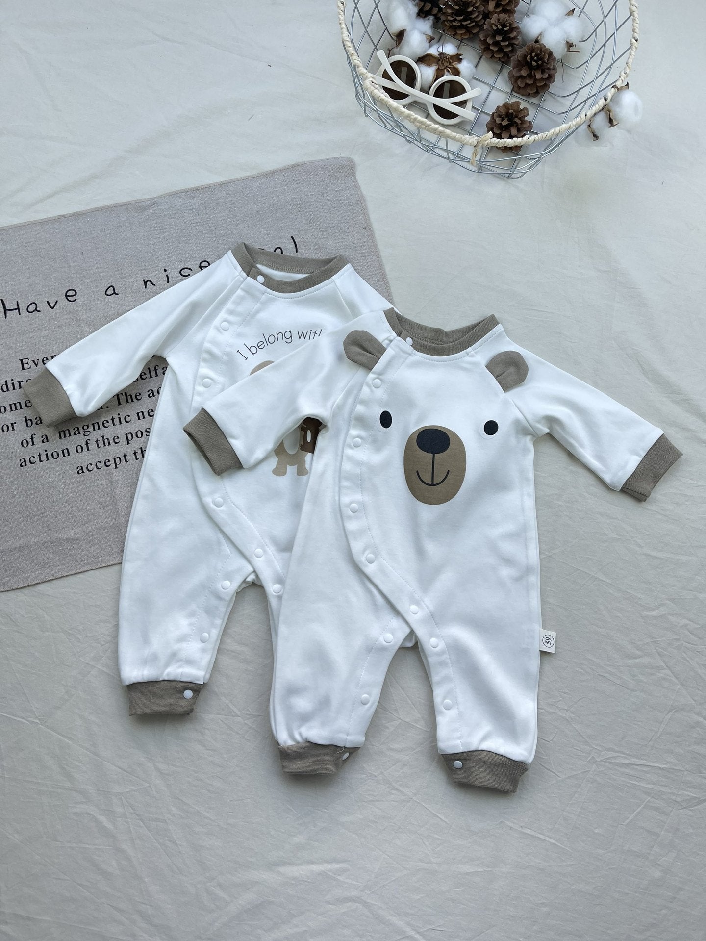 Animal Graphic Bodysuit コアラ クマ 長袖ロンパース【mh0012914】