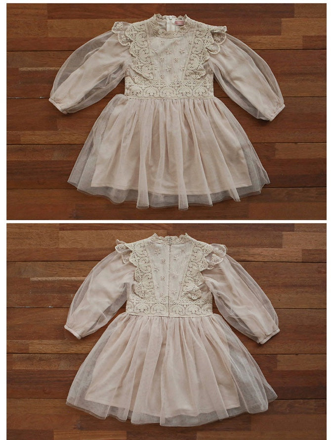 Lace Chiffon Tulle Princess Dress レース シフォン チュール プリンセス ワンピース【mh0002501】