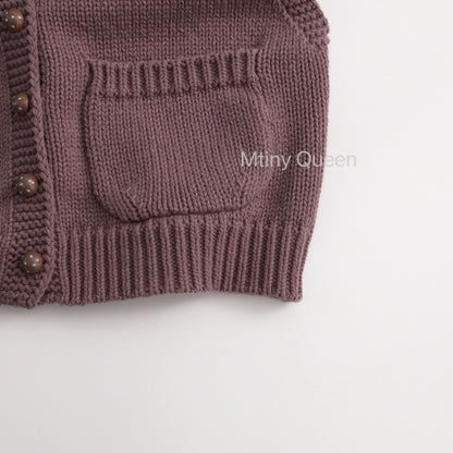 Cotton Knit Button Vest コットン ニット ベスト【mh0012509】