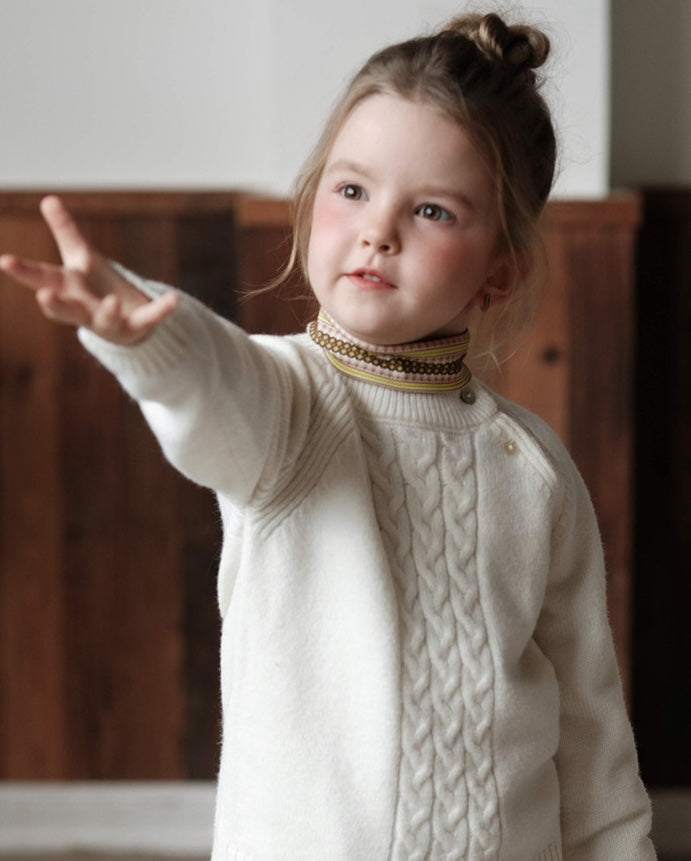 ケーブルニット セーター ニュアンスカラー キッズ トップス【mh0011564】