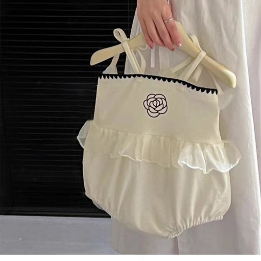 Camellia Monotone Romper バラ キャミソールロンパース【mh0012902】