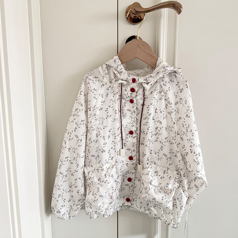 ウィンドブレーカー チェック柄 キッズ フード付き 調整可能【mh0011557】