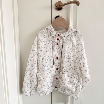 ウィンドブレーカー チェック柄 キッズ フード付き 調整可能【mh0011557】