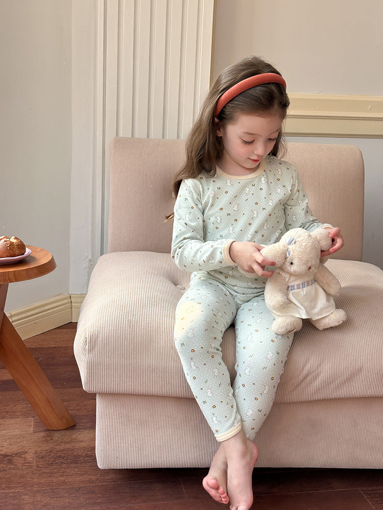 Long Sleeve Printed Pajama Set 長袖 プリント パジャマ セット【mh0012244】