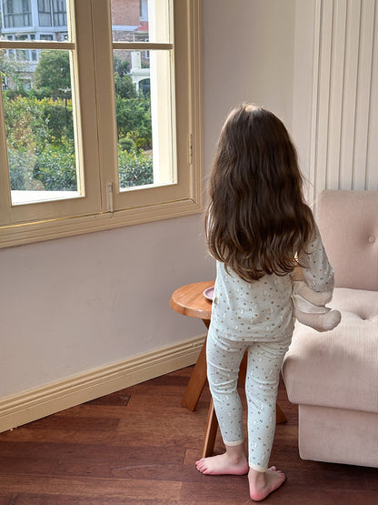 Long Sleeve Printed Pajama Set 長袖 プリント パジャマ セット【mh0012244】