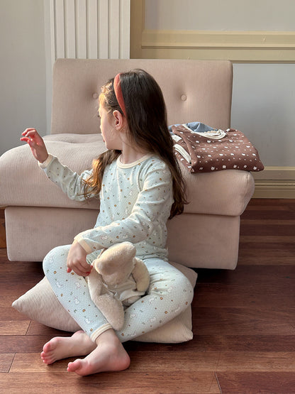 Long Sleeve Printed Pajama Set 長袖 プリント パジャマ セット【mh0012244】