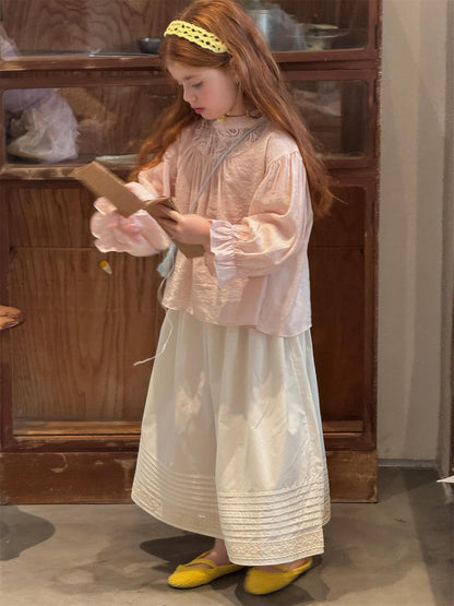 Solid Lace Casual Versatile Skirt レース カジュアルスカート【mh0012224】