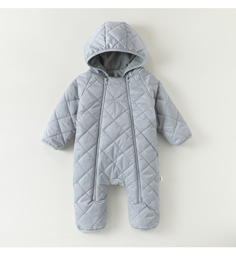 アウタージャンプスーツ 中綿 厚手 フード付 キルティング スキーウェア【mh0011696】