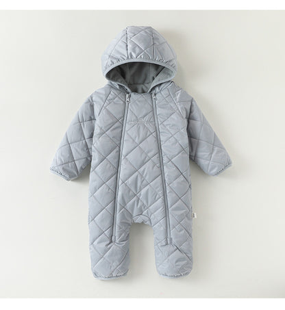 アウタージャンプスーツ 中綿 厚手 フード付 キルティング スキーウェア【mh0011696】