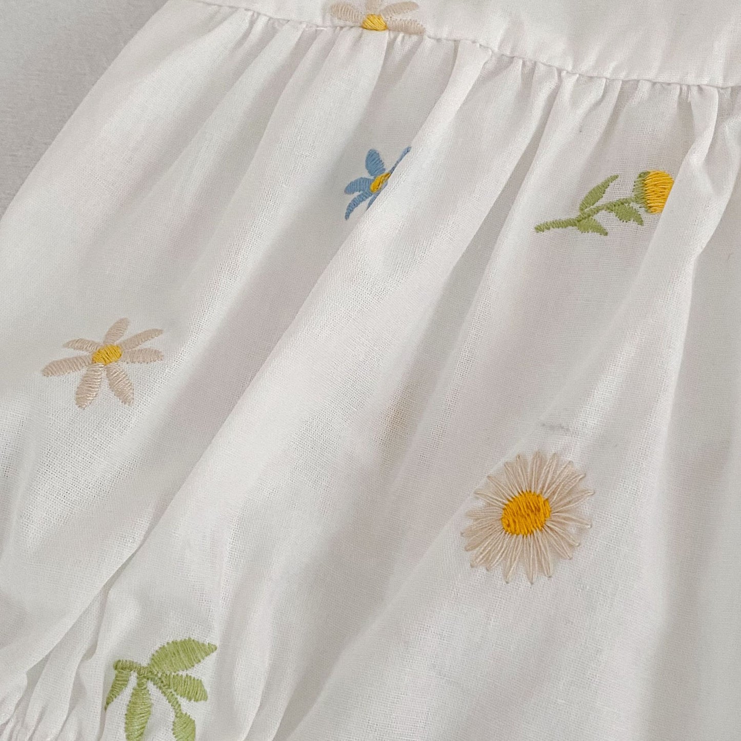Floral Puff Sleeve Romper Dress パフスリーブ ロンパース ワンピース【mh0013167】