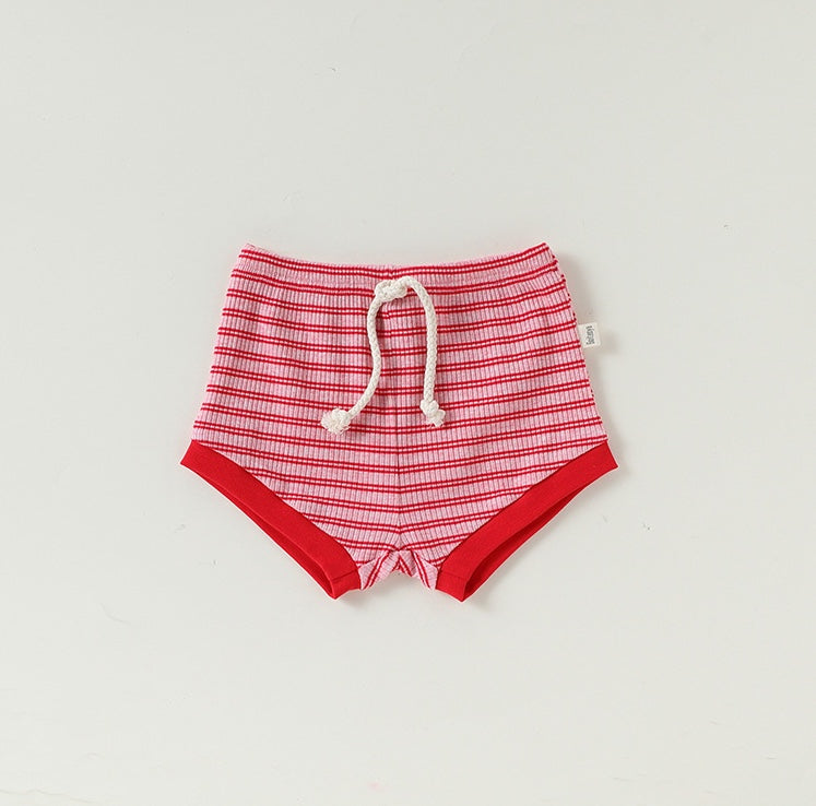 Striped Tee & Shorts Set ボーダー 半袖Tシャツ ショートパンツ セット【mh0013033】