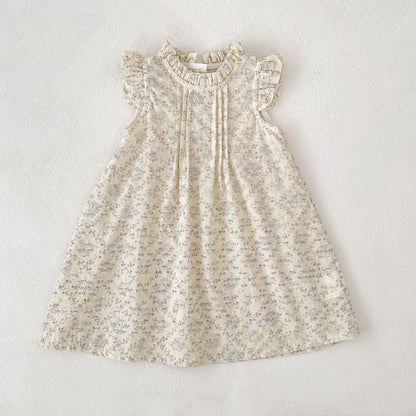 Floral Ruffle Sleeveless Romper Dress フリル ノースリーブロンパース ミモレ丈ワンピース【mh0013157】