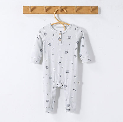 長袖ジャンプスーツ アニマルプリント ロンパース【mh0011725】