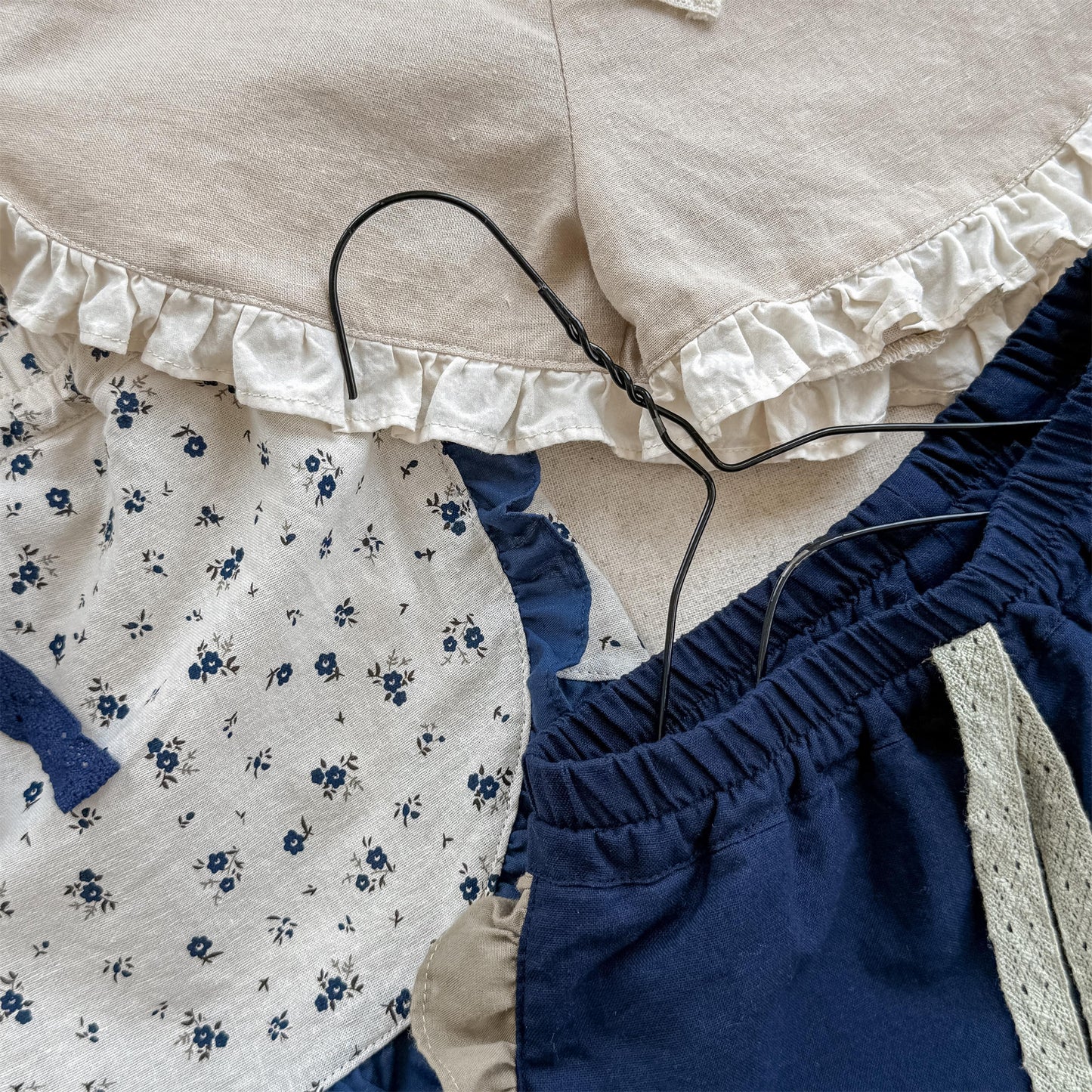 Flower Print Ruffle Cotton Shorts 花柄 コットン ショートパンツ【mh0012655】
