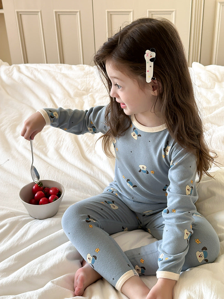 Long Sleeve Printed Pajama Set 長袖 プリント パジャマ セット【mh0012244】