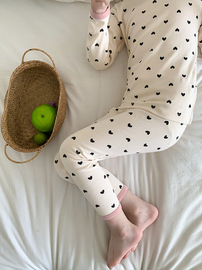 Long Sleeve Printed Pajamas 長袖 プリント パジャマ セット【mh0012243】