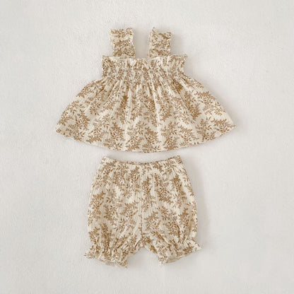 Floral Ruffle Camisole Bloomer フリル キャミソール ブルマ【mh0013159】