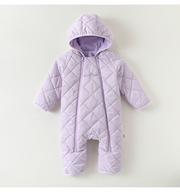 アウタージャンプスーツ 中綿 厚手 フード付 キルティング スキーウェア【mh0011696】