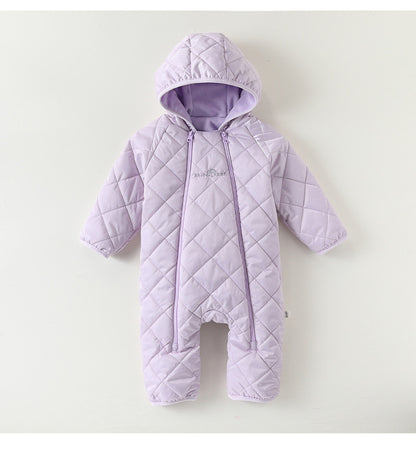 アウタージャンプスーツ 中綿 厚手 フード付 キルティング スキーウェア【mh0011696】