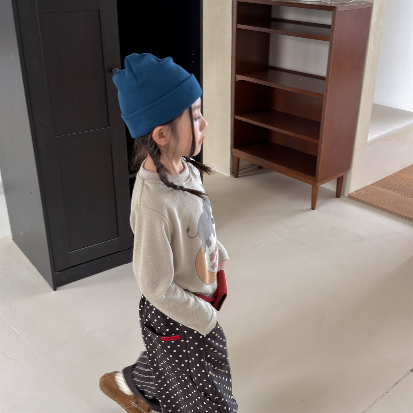 Kids Elephant Print Long Sleeve T-shirt [mh0014054]