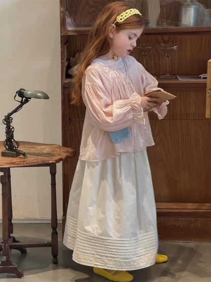 Solid Lace Casual Versatile Skirt レース カジュアルスカート【mh0012224】