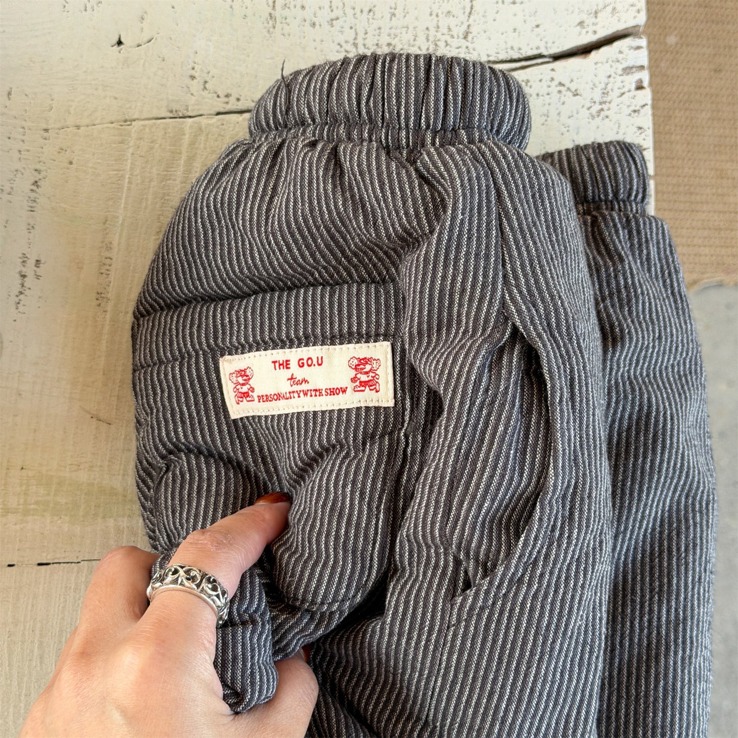 ストライプパンツ 裏ボア ジョガー スウェット カジュアル ボトムス【mh0011605】