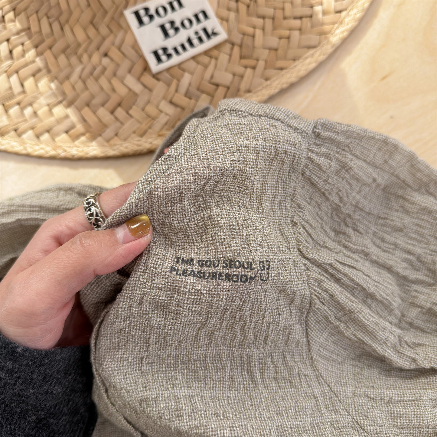 Linen Puff Sleeve Blouse ラッフル 半袖ブラウス【mh0013230】
