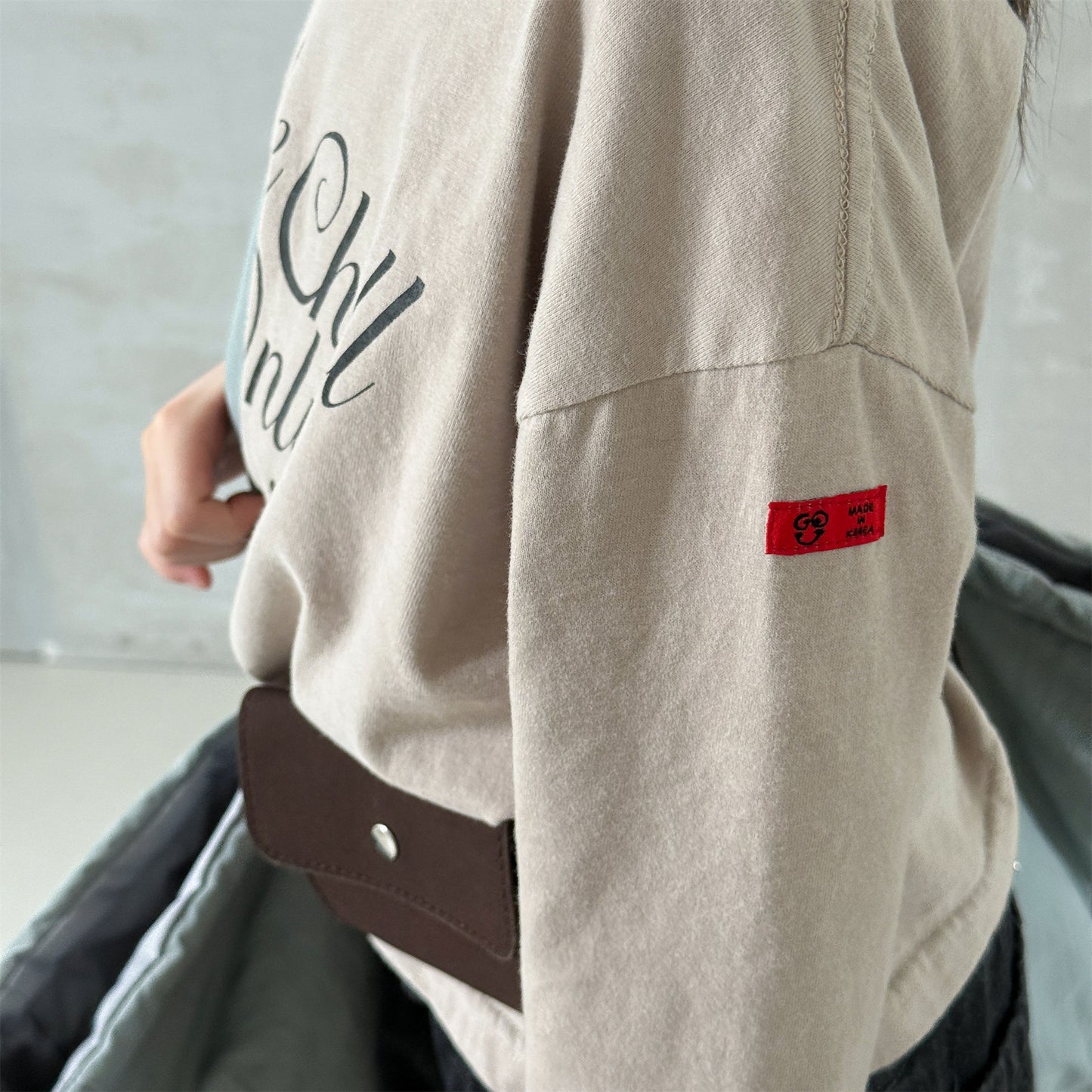 キッズ 英字プリント ルーズ 長袖Tシャツ【mh0014050】