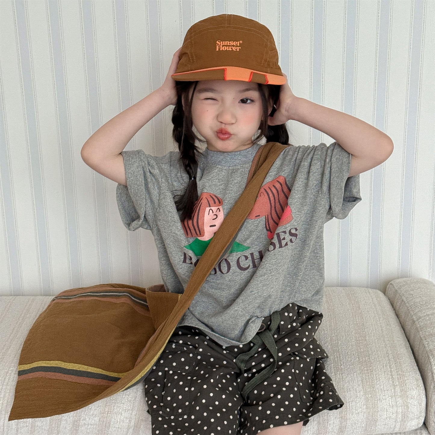Dalmatian Graphic Cotton Jersey Top Short Sleeve T-shirt アニマル プリント Tシャツ【mh0012660】