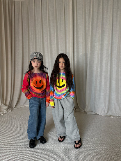 yummy&rocky | Tie Dye Smiley Cotton Long Sleeve T-Shirt [mh0020168]