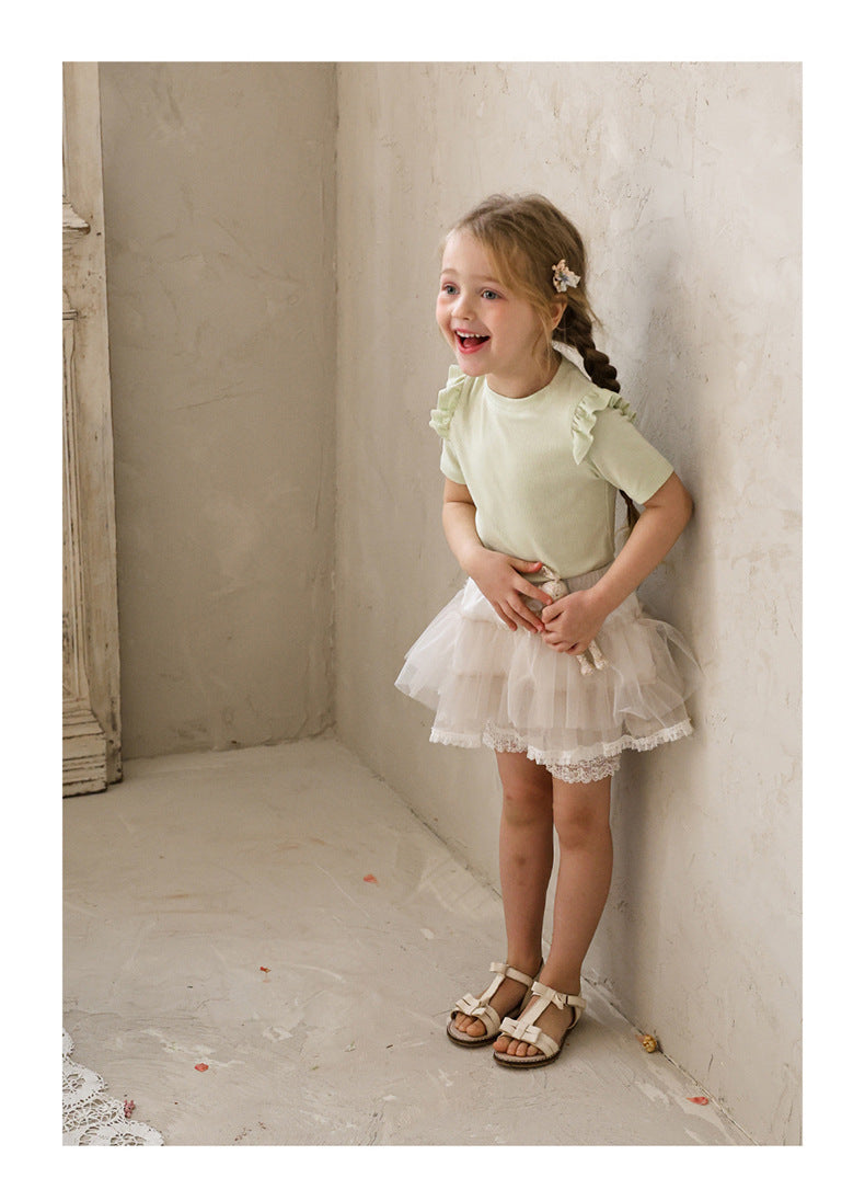 Tiered Tulle Skirt Pants チュール レーススカートパンツ【mh0012989】