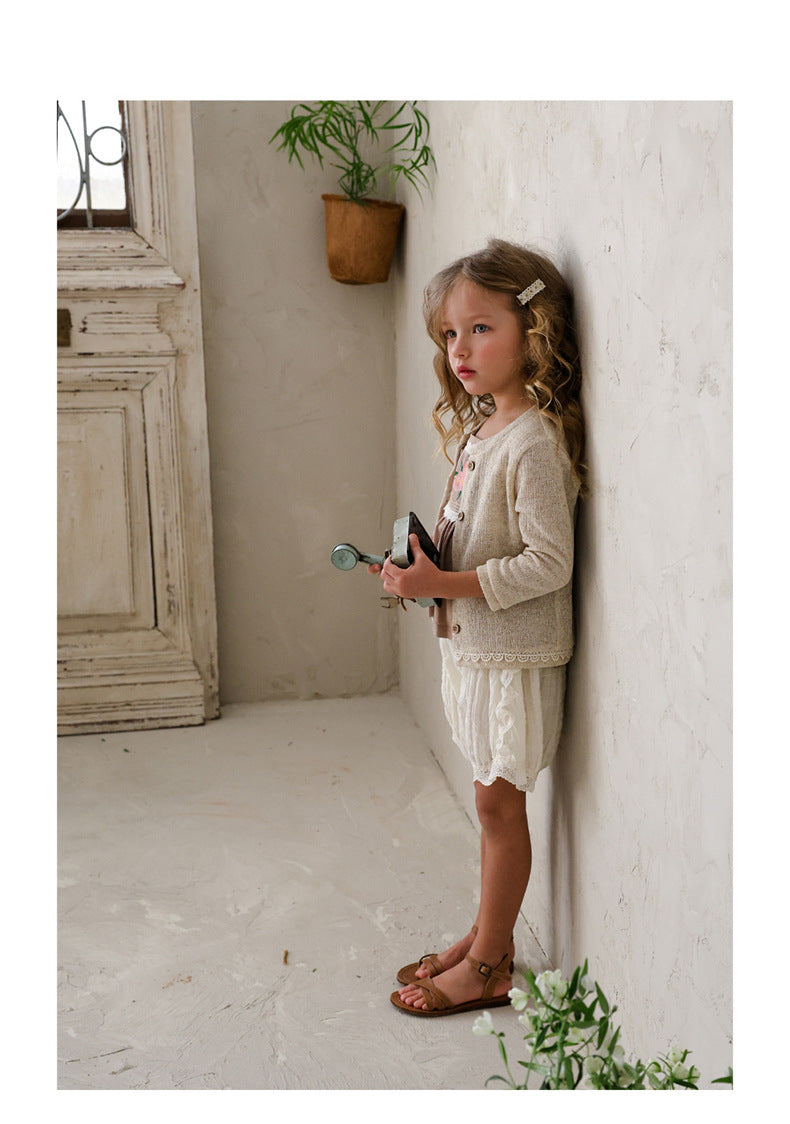 Lace Trim Knit Cardigan Openwork Summer Cardigan [mh0012984]