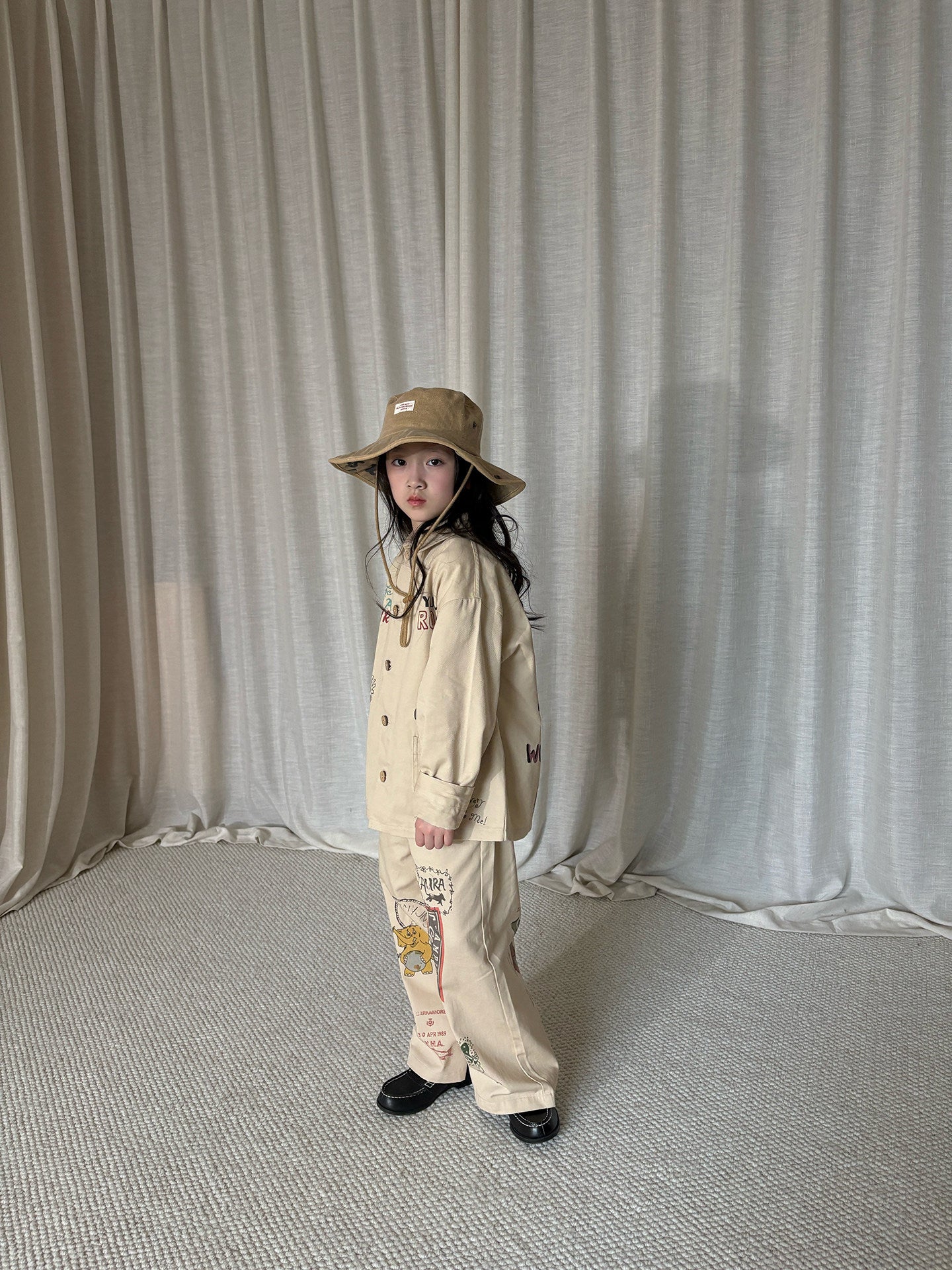 yummy&rocky | Cotton Print Long Sleeve Shirt コットン プリント 長袖シャツ【mh0020172】