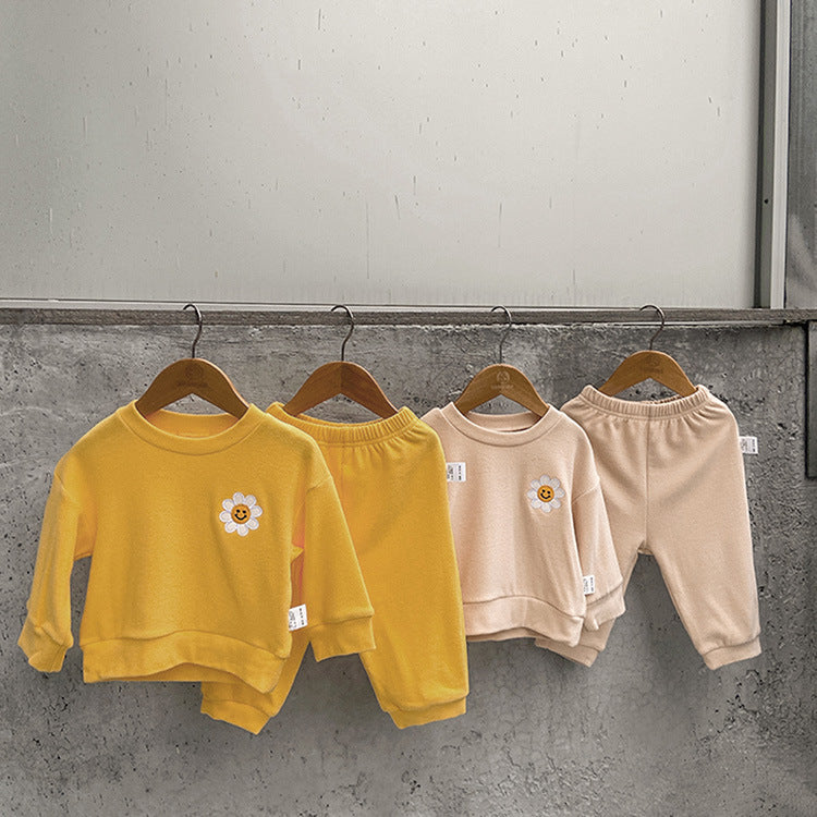 Flower Patch Fleece Sweatshirt Set